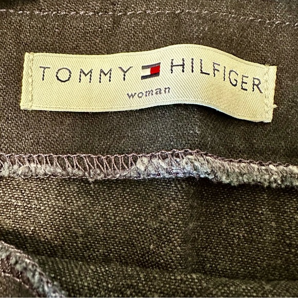 Tommy Hilfiger Women Sz 18 Dark Wash Denim Blue Jean Knee Length Side Zip Skirt - Picture 11 of 11